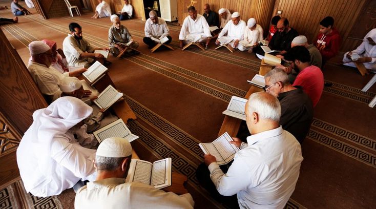 Muslims supporting each other in a study circle