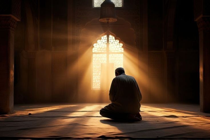 Illustration of scattered thoughts during prayer